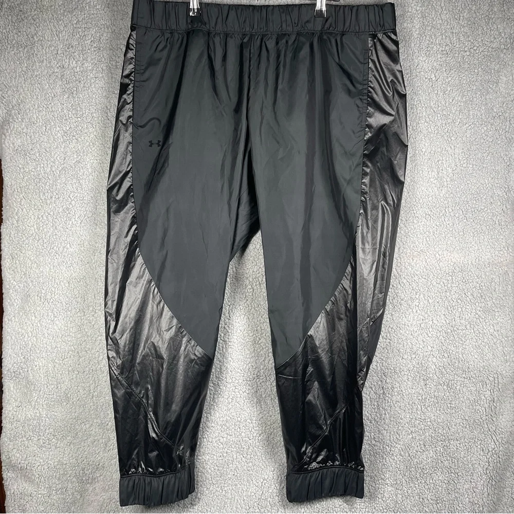 Under Armour Mens Pants XXL Black Elastic Waist Lightweight Pockets - Picture 1 of 13